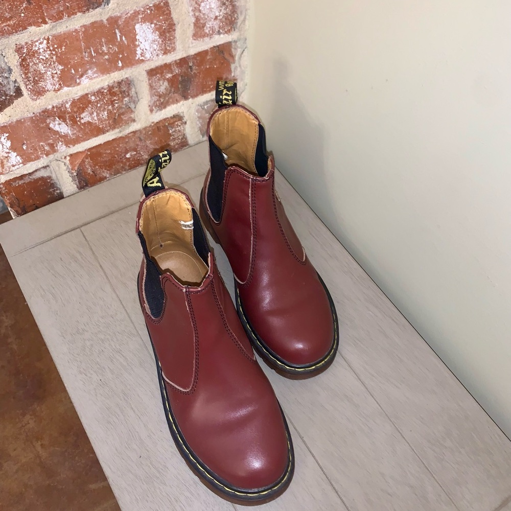 Dr. Martens Cherry Red Chelsea Ankle Boots